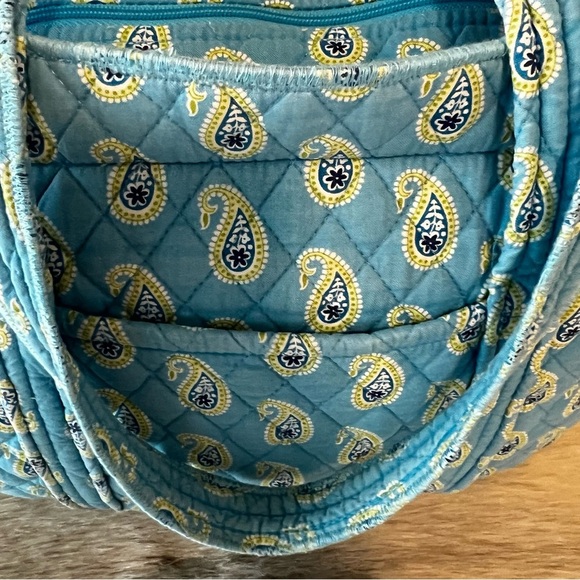 Vintage VERA BRADLEY Bermuda Blue 2005 Baby Bag Green Paisley Changing Pad Y2K - Picture 3 of 17